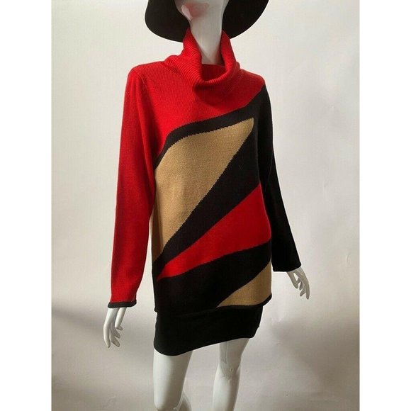 Colette Mordo For Sadimara Womens Pullover Sweater Multicolor Color Block M New - Picture 8 of 12